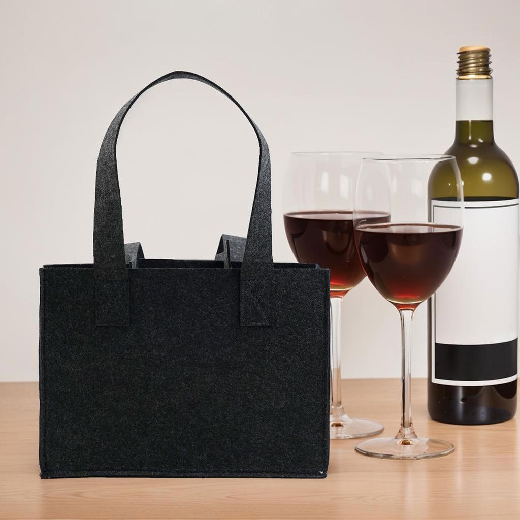 Herren Bierflaschen-Träger für 6 Flaschen Filztasche Farbe Grau Praktisch und Umweltfreundlich Perfekt für Picknicks und Outdoor-Veranstaltungen