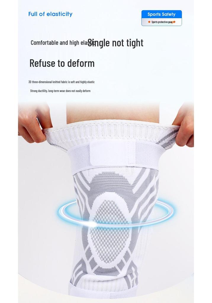 Outdoor Sports Knee Pads with Silicone Anti-Collision, Anti-Slip Spring Support for Cycling, Running, and Ball Games
