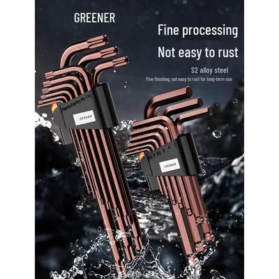 Green Forest Extended Bronze Hex Key Wrench Set