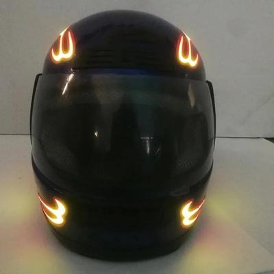 4 In 1 Motorcycle Helmet LED Cold Light Waterproof Strip Sticker Flashing Night Riding Chargeable Accessories with Battery Case.