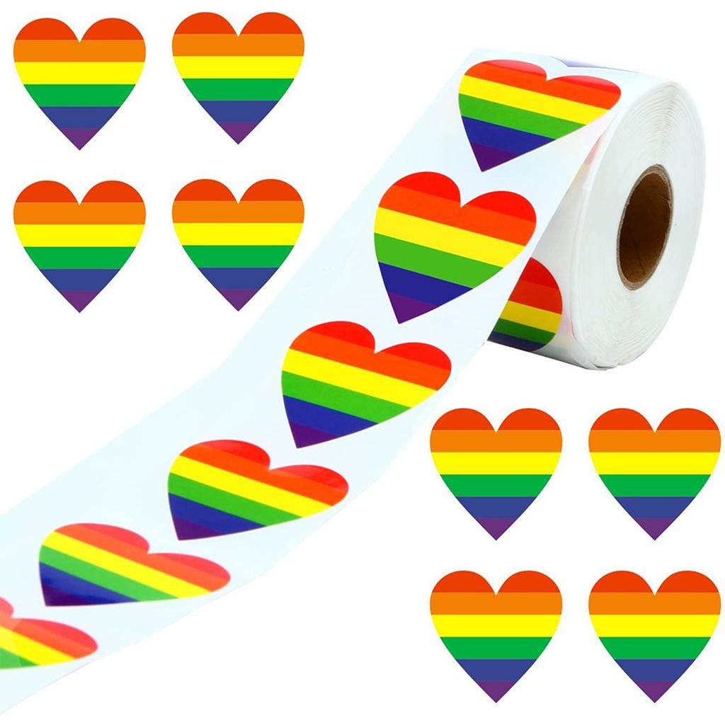 3.8cm/1.5inch Sticker 500 Piece Adhesive Paper Hot Sale Rainbow