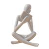 Abstract Resin Figure Ornament: Reading Statue for Bookshelf or Living Room Decor
