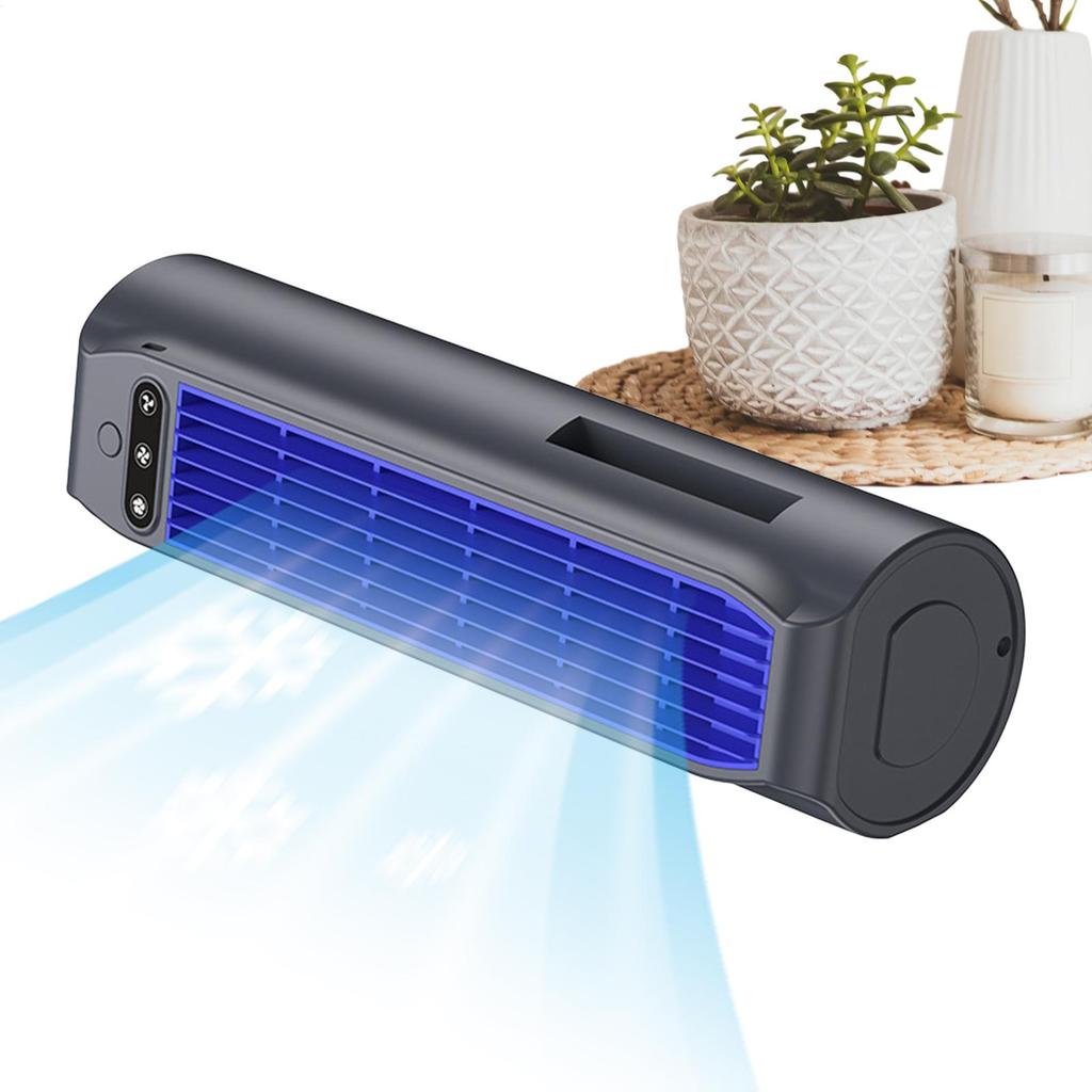 Portable Air Conditioner Fan 3000mAh Quiet Desktop Tower Fan  Non-drilling Circulating Fan 3 Speeds Adjustable