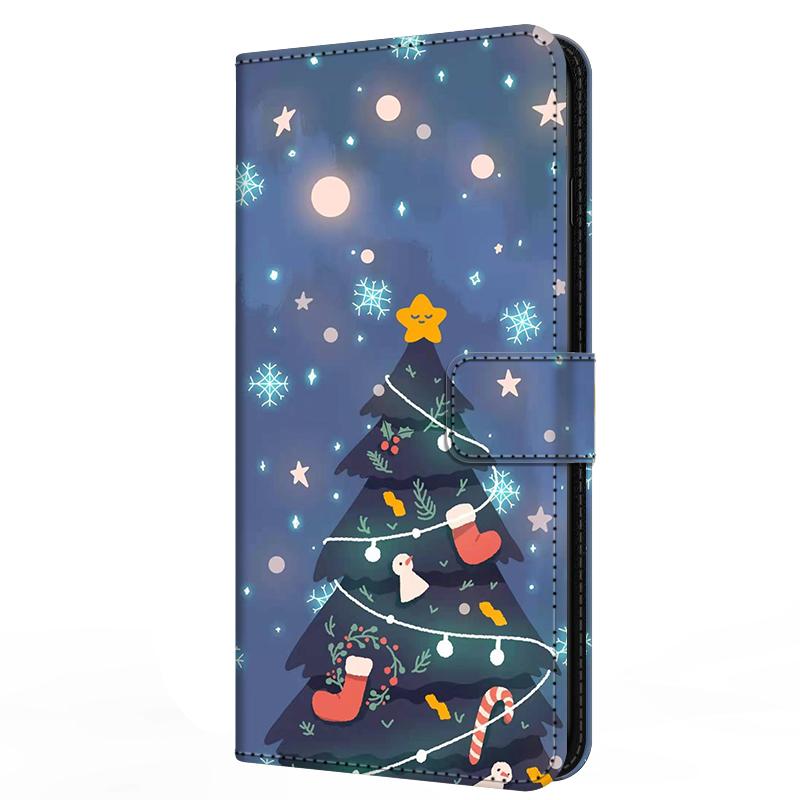 Wallet Cover For Oppo A5 4G 5G Case A5i Pro A5m Flip Stand Book Magnetic Leather Case For Oppo A5x 4G 5G Christmas Cases A 5x