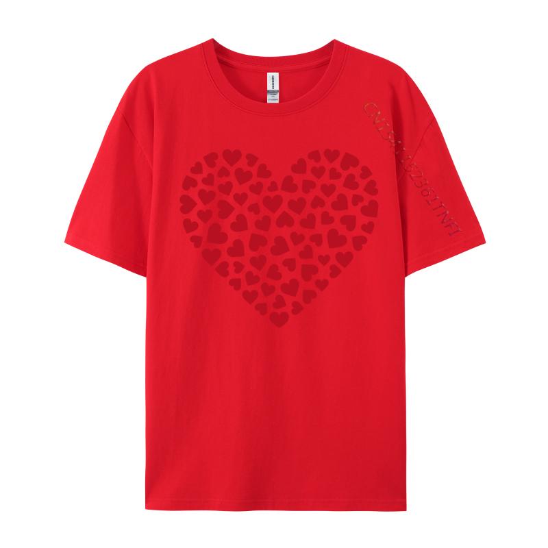 Love Heart Graphic Valentines Day Party New Design Boy Tshirts Crew Neck Cotton Tees Birthday Sweatshirts Top Quality