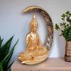 Big Meditating Moon Buddha Statue Showpiece