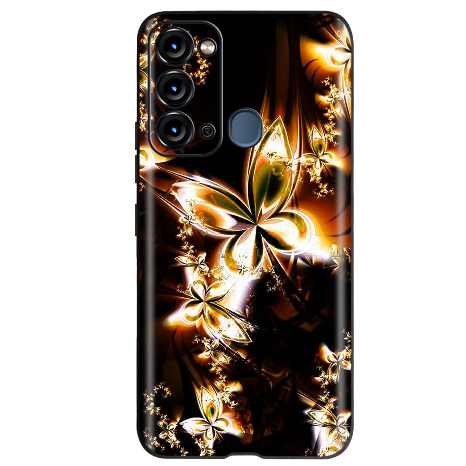 For ITEL Vision 3 Case Fashion Cat Sunflower Phone Cases For Itel S17 S 17 S661W Soft TPU Black Silicone Cover Vision3 Bumper