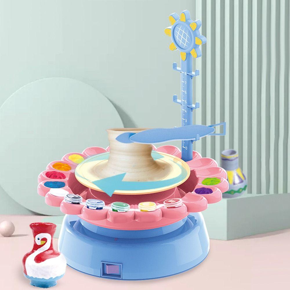 Multicolor Pottery Shaping Machine Toy Plastic Clay Shaping Tool  Kids Handmade Craft