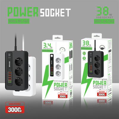 Priză priză UE Priză de curent alternativ Multiprise Smart Home Extension Adaptor electric Încărcare USB TYPE-C cu 3 poziții
