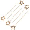 50Pcs Five Pointed Star Bamboo Cocktail Skewers Christmas Bamboo Skewer Barbecue Bamboo Skewer Beverage Decoration Mixing Skewer
