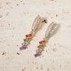 1 Pair Fashion Colorful Geometry Zirconia Dangle Earrings for Women Jewelry Wedding Party Accessories