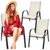 Beige Metal Garden Chair, 2 Pieces