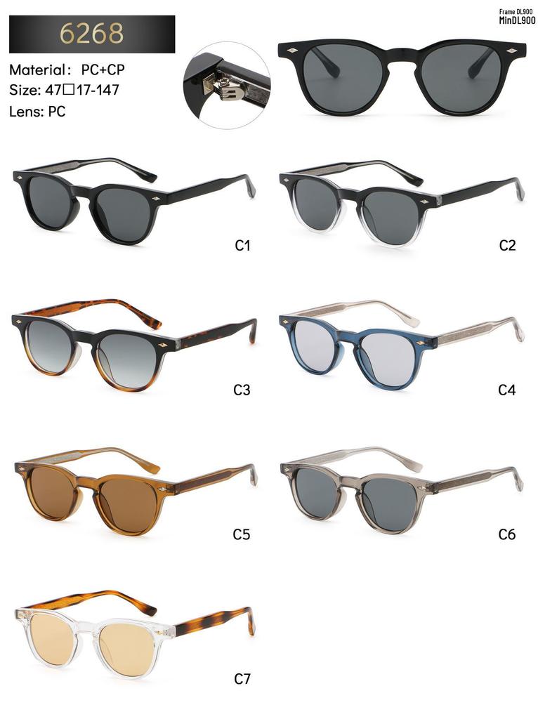 European American Retro High-End UV Protection Sunglasses - Unisex Street Style Fashion 6268