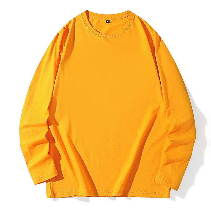 Simple Long-sleeved T-shirt Men's Spring and Autumn New Cotton Casual Boys Crew Neck Sweater Bottoming Shirt