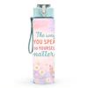 1PC Thank You Mom Pastel Art 750ml Color Plastic Sports Water Bottle Leakproof Flip Straw Lid Suitable for Sports Office Home Use