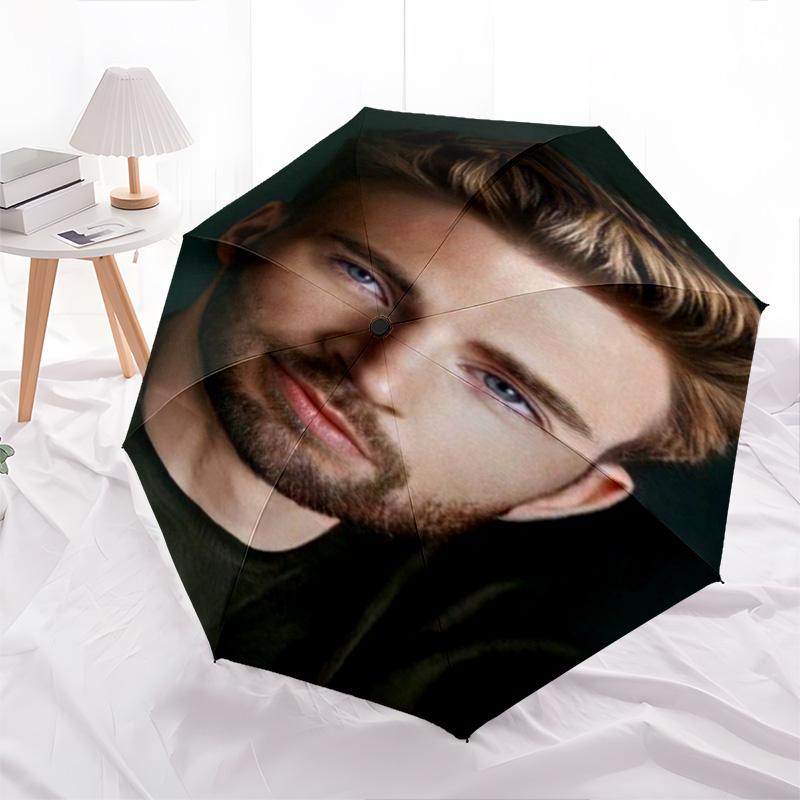 Chris Evans Automatic Umbrella - Suitable Travel Outdoor Portable Umbrella Birthday Gift Daily Essentials
