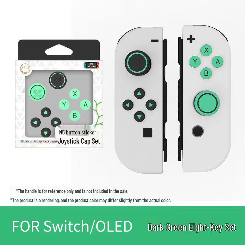 

Switch Silicone Keycap - Directional Joystick Cap and Colored Button Sticker for Joy-Con