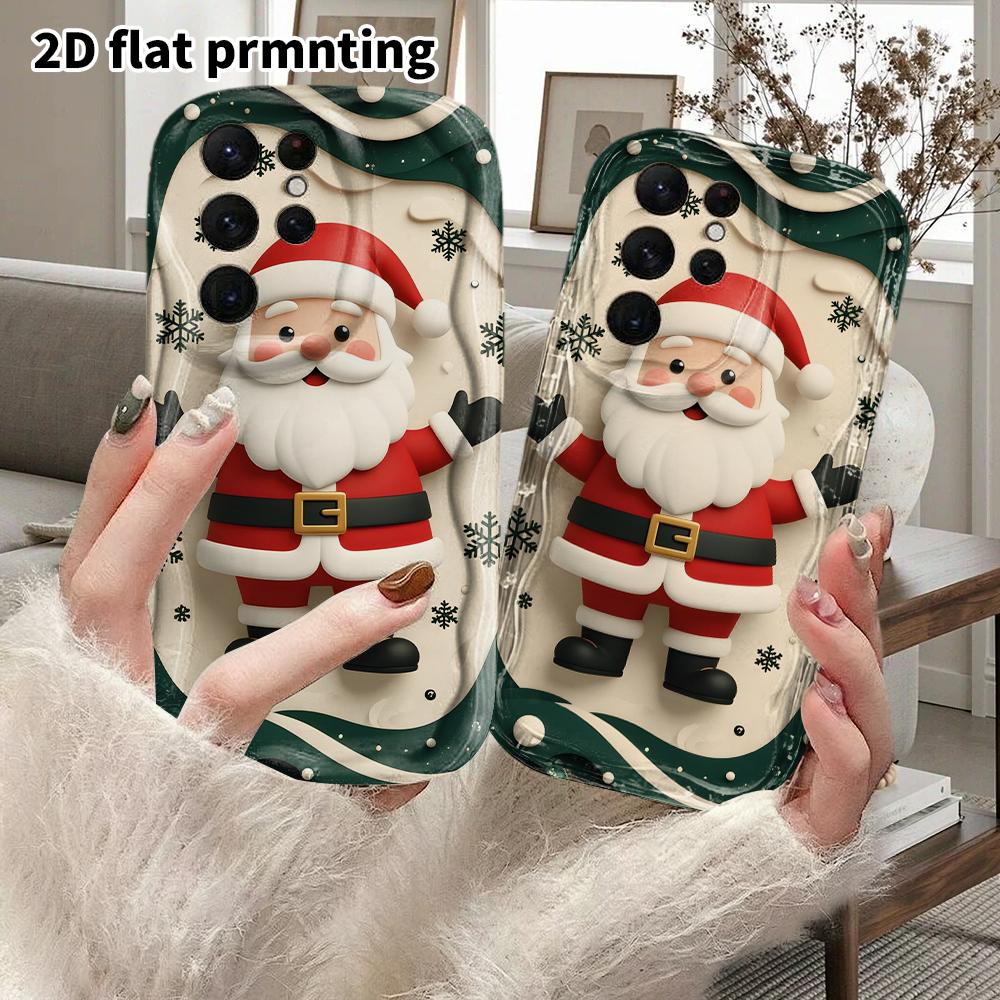 Phone Case: 2D Flat Samsung Galaxy A34 A35 M05 M06 S20 S22 S21 FE Plus 5G Protective Case, Couple Style, Red Clothes with Black Belt, Christmas and Ha