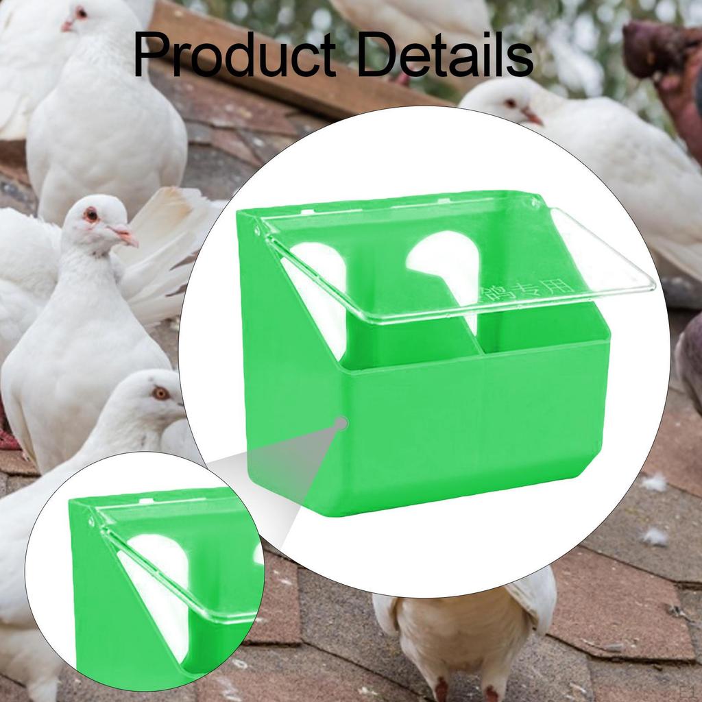 Hanging Box Pigeon Feeder Heavy Duty Two Hole Dove Bird Feeding Case Food for Canaries,