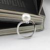 Huitan Romantic Simulated Pearl Rings For Women Luxury Wedding Anniversary Accessories Engagement Rings For Female