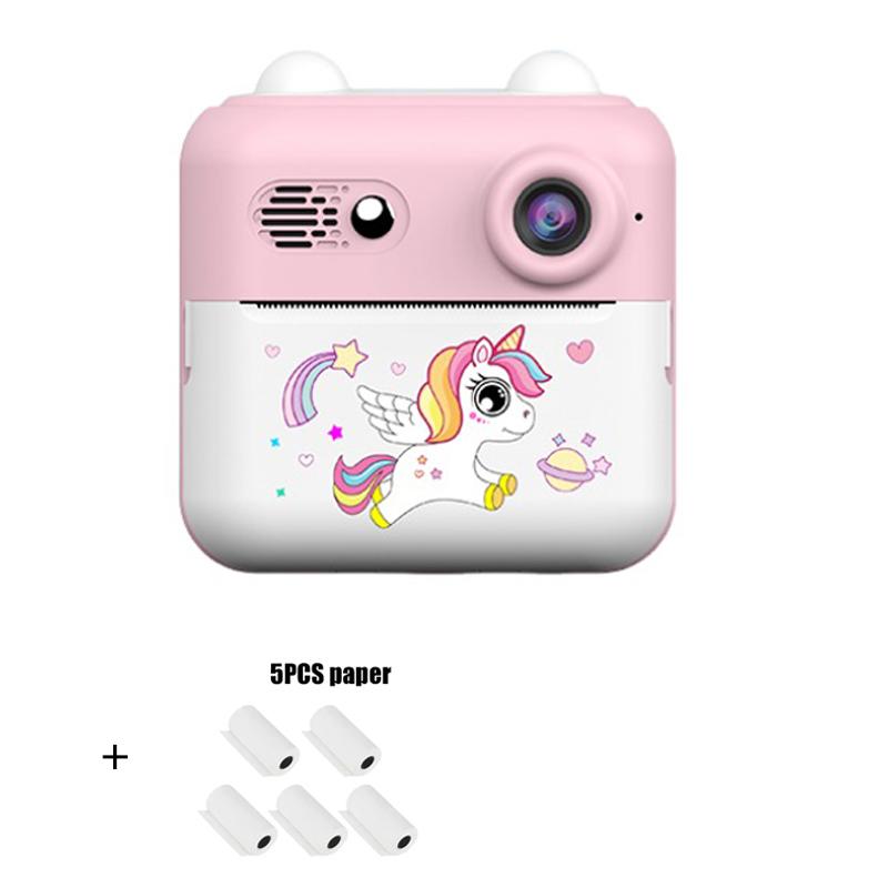 Fofo para Crianças Desenho Animado Câmera Impressora Térmica Portátil Crianças Instantânea Criança Câmera Mini Câmera Digital