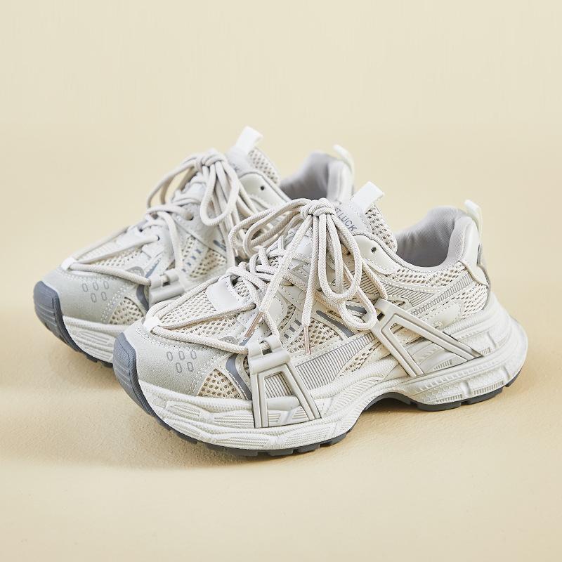 

Женские кроссовки, повседневная обувь для женщин, осенние сетчатые дышащие дизайнерские женские серые кроссовки, легкие туфли на плоской подошве 40 бежевый