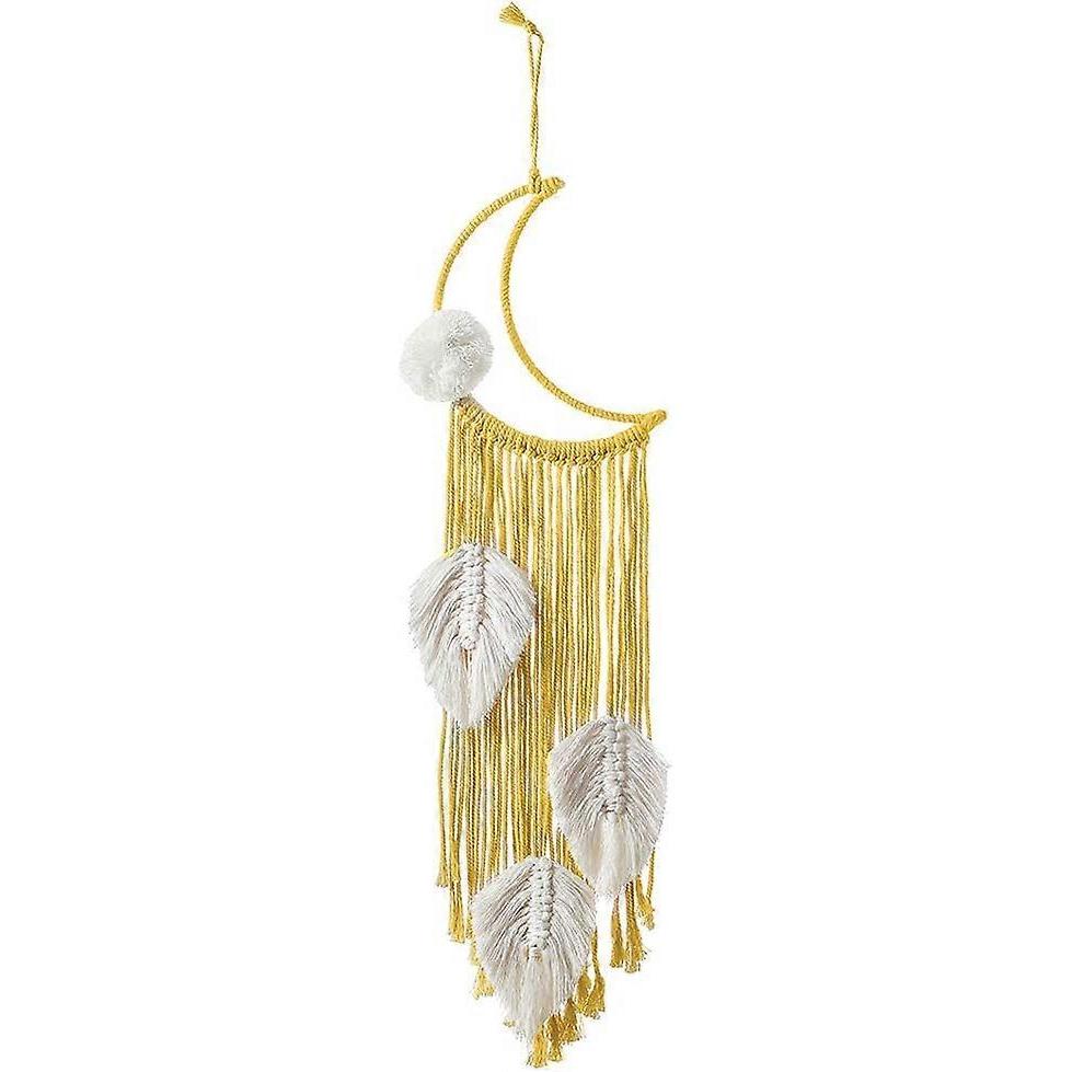 Wall Hanging Tapestry Handmade Ornaments Boho Style Gifts Wedding Decorations Home Decor (Yellow