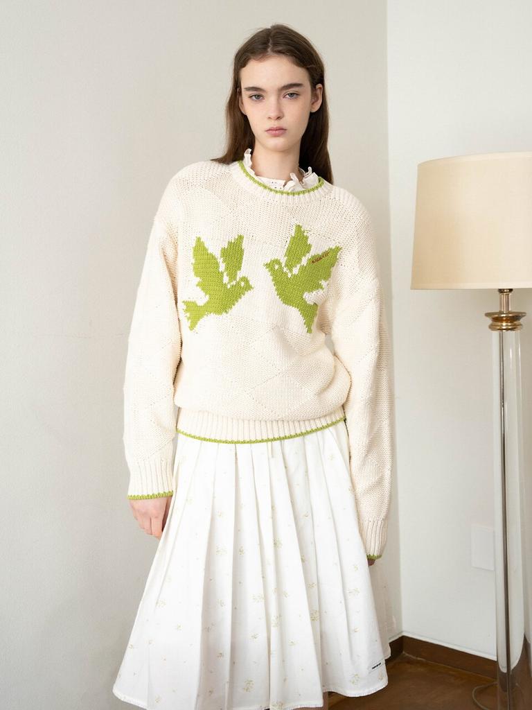 Mwimwieleu Bird Jacquard Pullover Mu2611Po103M