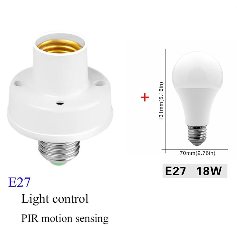 Automatische menschliche Körper-Infrarot-PIR-Sensor-Glühbirne E27 Sockel PIR-Bewegungsmelder Wandlampenhalter Fassung