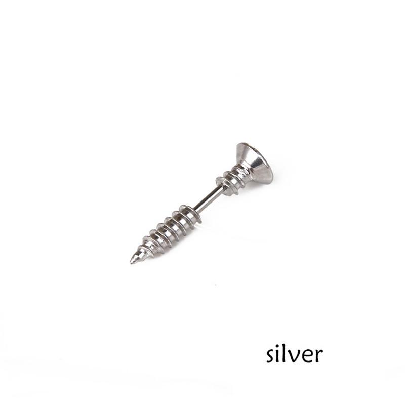Buy Unisex Punk Stainless Nail Screw Stud Earrings for Women Men