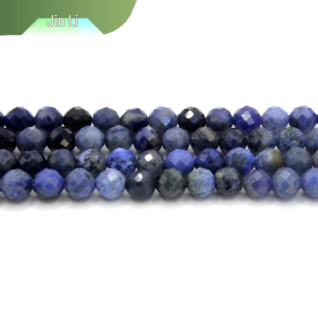 2-4mm Faceted Blue Stone Round Beads for DIY Jewelry Making – Bracelets and Necklaces