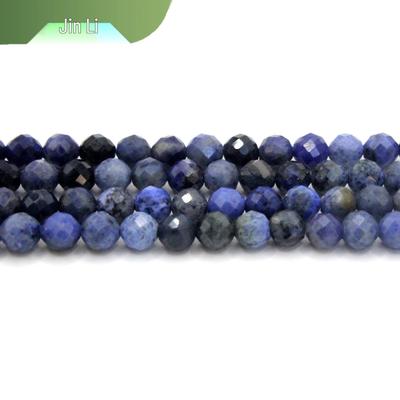 2-4mm Faceted Blue Stone Round Beads for DIY Jewelry Making – Bracelets and Necklaces
