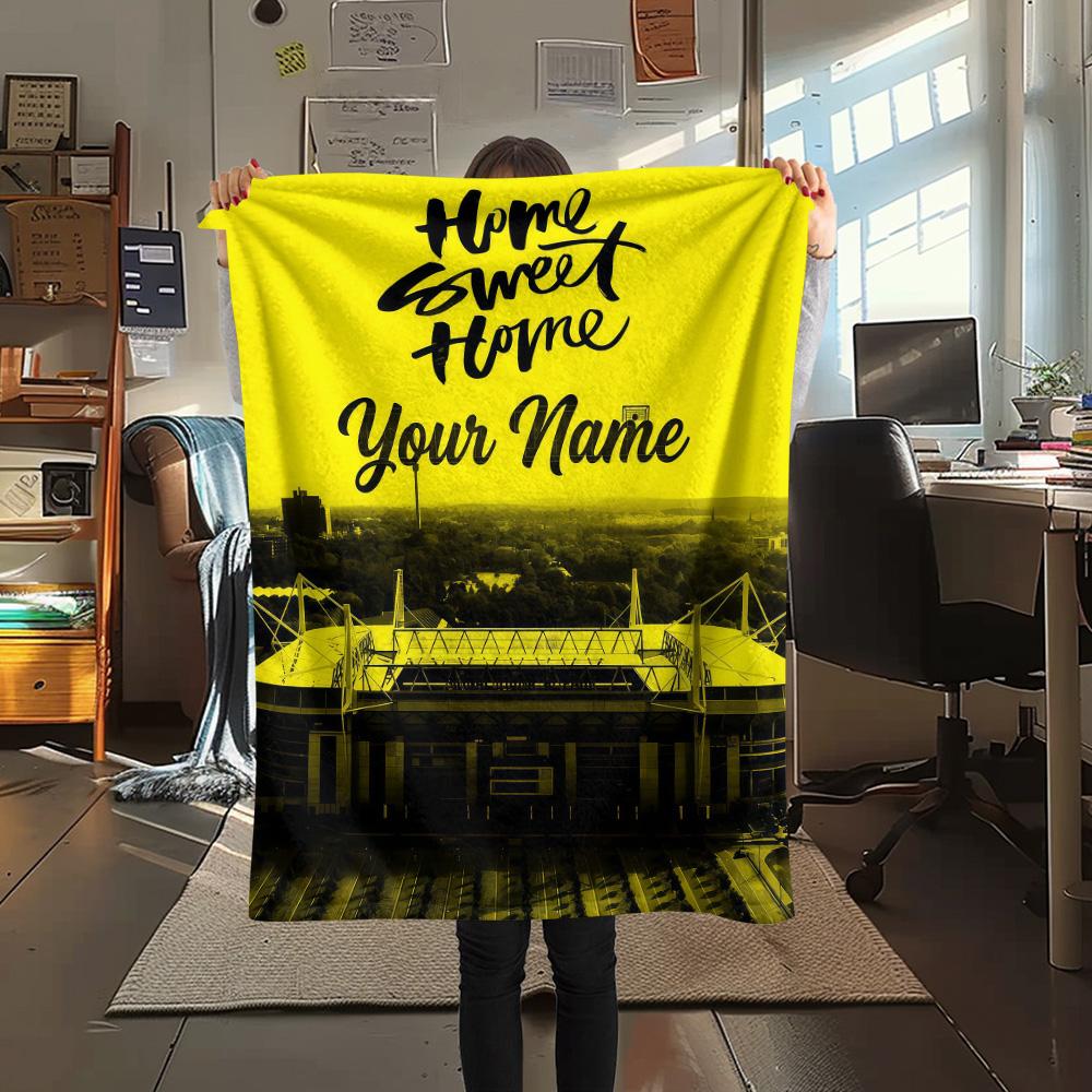 1pz Coperta in Flanella con Nome Personalizzato e Motivo BVB Adatta a Tutte le Stagioni per Arredamento Casa Calore e Comfort Regali Regalo Festivo -HE49