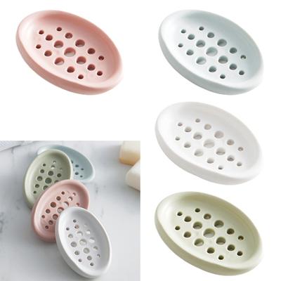 Convenient Soap Dish Tray with Drain Box for Bathroom Organization