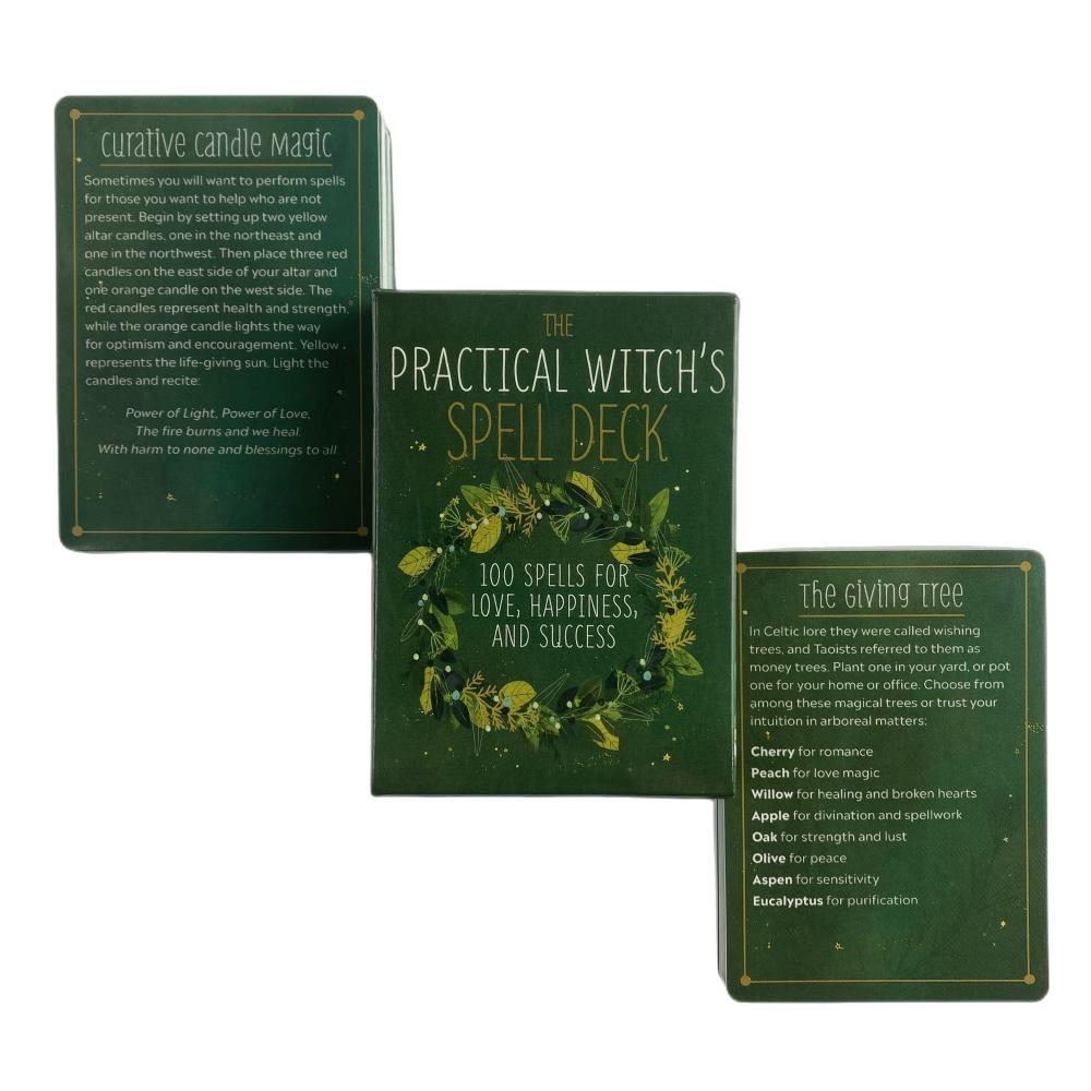 100 The Practical Witch's Spell Deck Cards Tarot Divination English Versions Edition Oracle Board Playing Table Games For Party