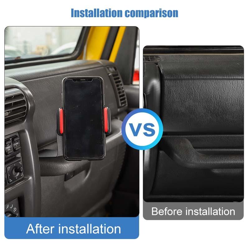 Držák interkomu do auta Držák klipu na mobilní telefon Stojan Vhodný pro Jeep Wrangler TJ 1997-2006 Příslušenství interiéru auta