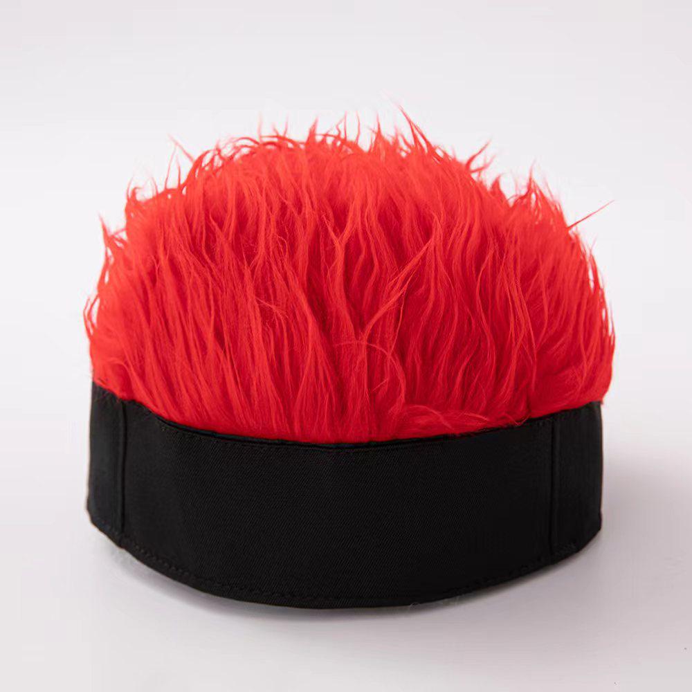 Vintage Hip-Hop Brimless Wig Hat: Retro Melon Skin Design
