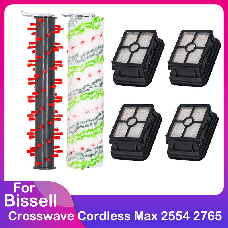 Compatible for Bissell Crosswave Cordless Max 2554 2554A 2590 2596 2596B 2596M 2765 2765F 2765Z 2765E 2765N Main Brush Filter