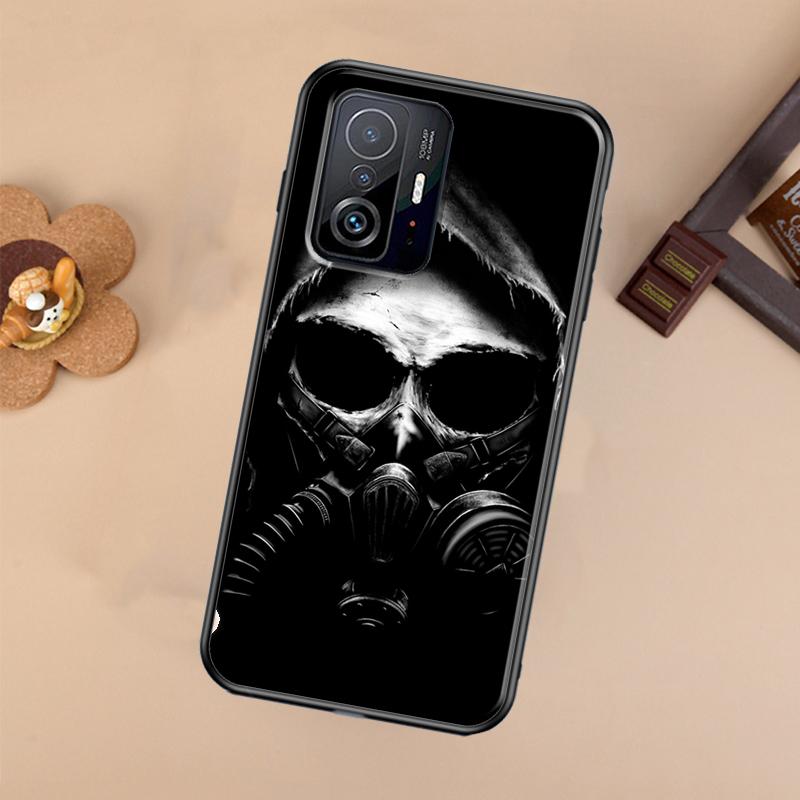 

Кейс-газовая маска с черепом для Xiaomi 13 14 Ultra 11T 12T 13T 14T Pro POCO X7 Pro X3 X5 X6 F3 F5 F6 M6 Pro Чехол POCO X5 Pro