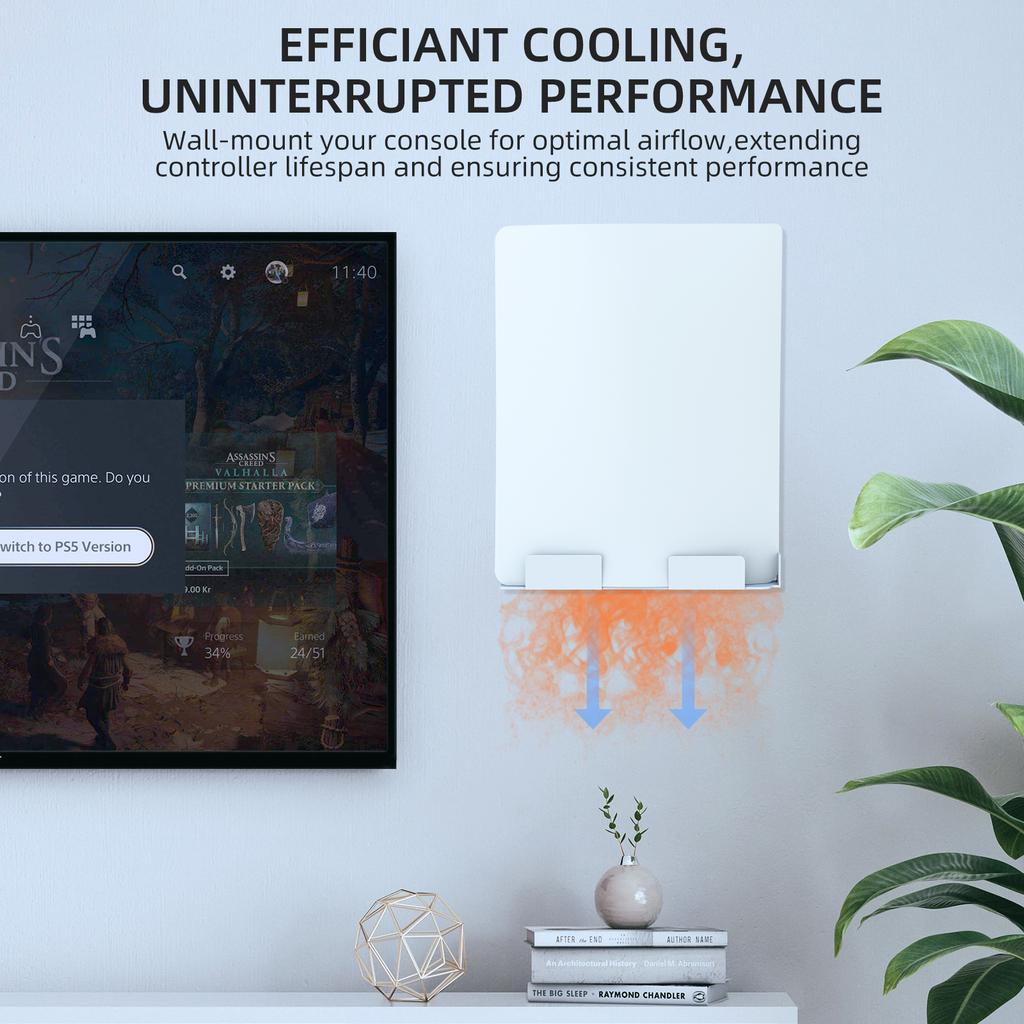 JYS JYS-P5226 Bracket for Sony PS5 Pro/PS5 Slim/PS5 Console Holder Wall Mount Storage Rack