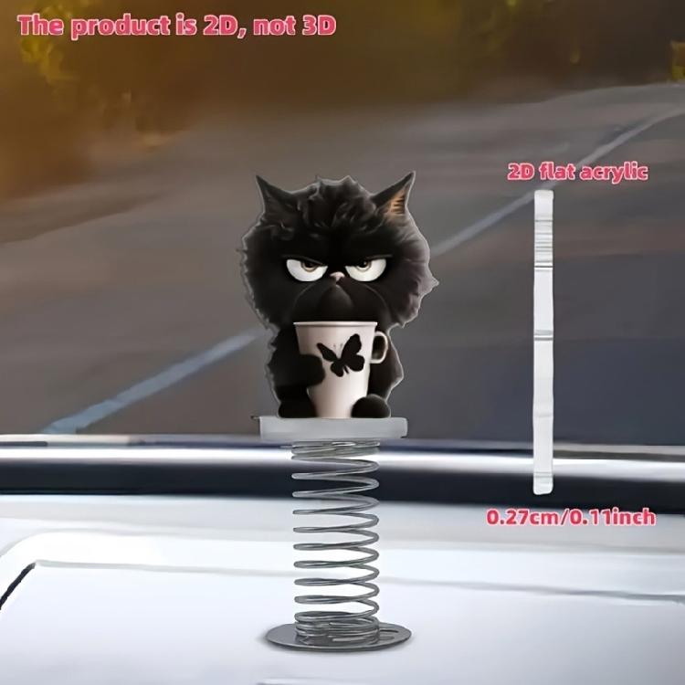 Head Nodding Cats Acrylic Car Decors Interactive Dashboard Toy Long Service Color Retention Multiple Styles for Men Women