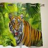 Tiger im Regenwald Fenstervorhang für Wohnzimmer Schlafzimmer Dekoration Vorhänge Luxus Küchenvolant Vorhänge