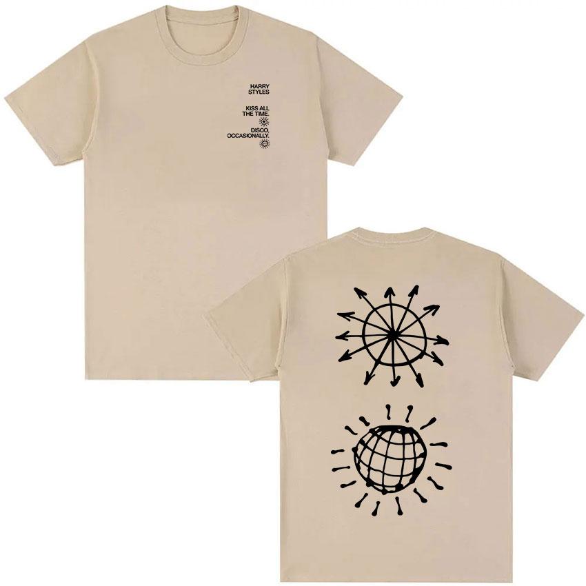 Harry Style Kiss All Time Disco Occasional Tour 2026Summer Mens Womens Luxury Fashion Oversized Cotton Tshirt Street Wear Y2K