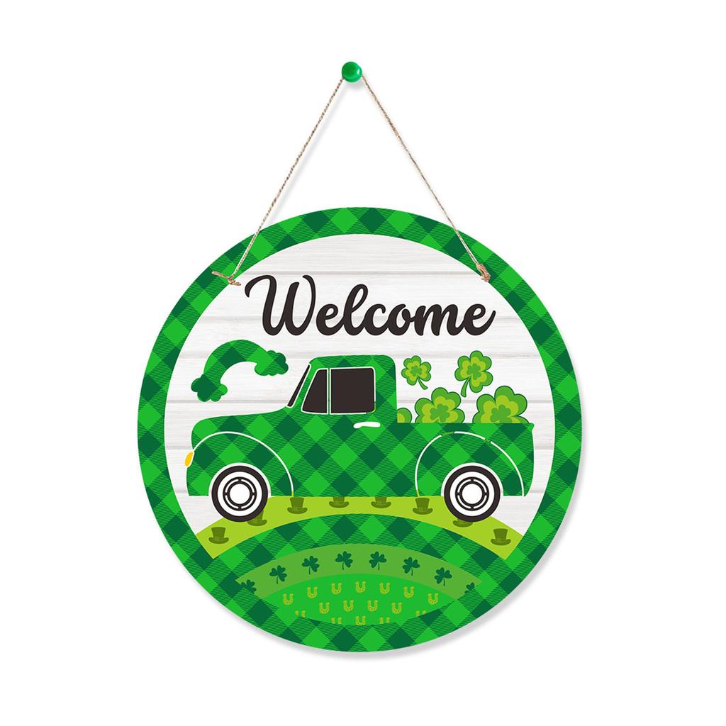 Quality Luck Leaves Door Sign Add Vibrantly Holiday Spirits to Porch or Entryway Irish Hanging Door Decorations