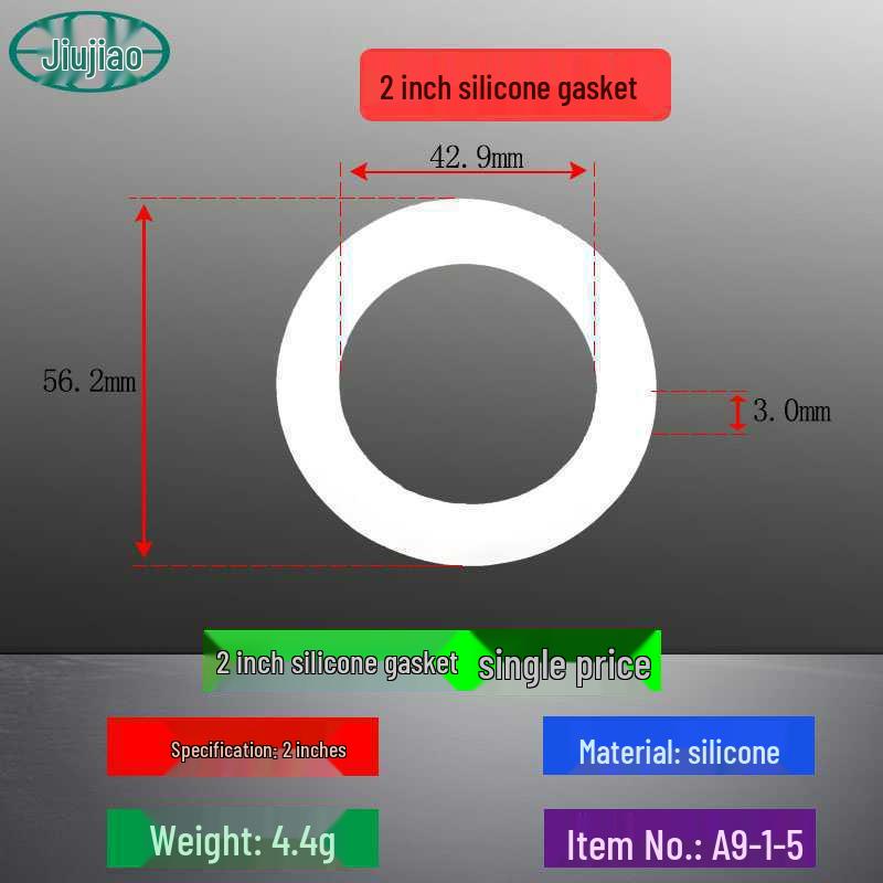 Silicone Rubber Mat and Bellow Hose Water Inlet Pipe Seal with 4-6 Pt. Lid and Filter Gasket
