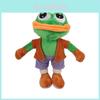 Meme Mayhem Pepe Plush Frog Sad Frog Stuffed Toy Doll 25cm Cartoon Animal Pp Cotton Short Plush Customized Design