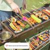 Japanischer Doppel-Flügel BBQ-Grill aus Edelstahl
