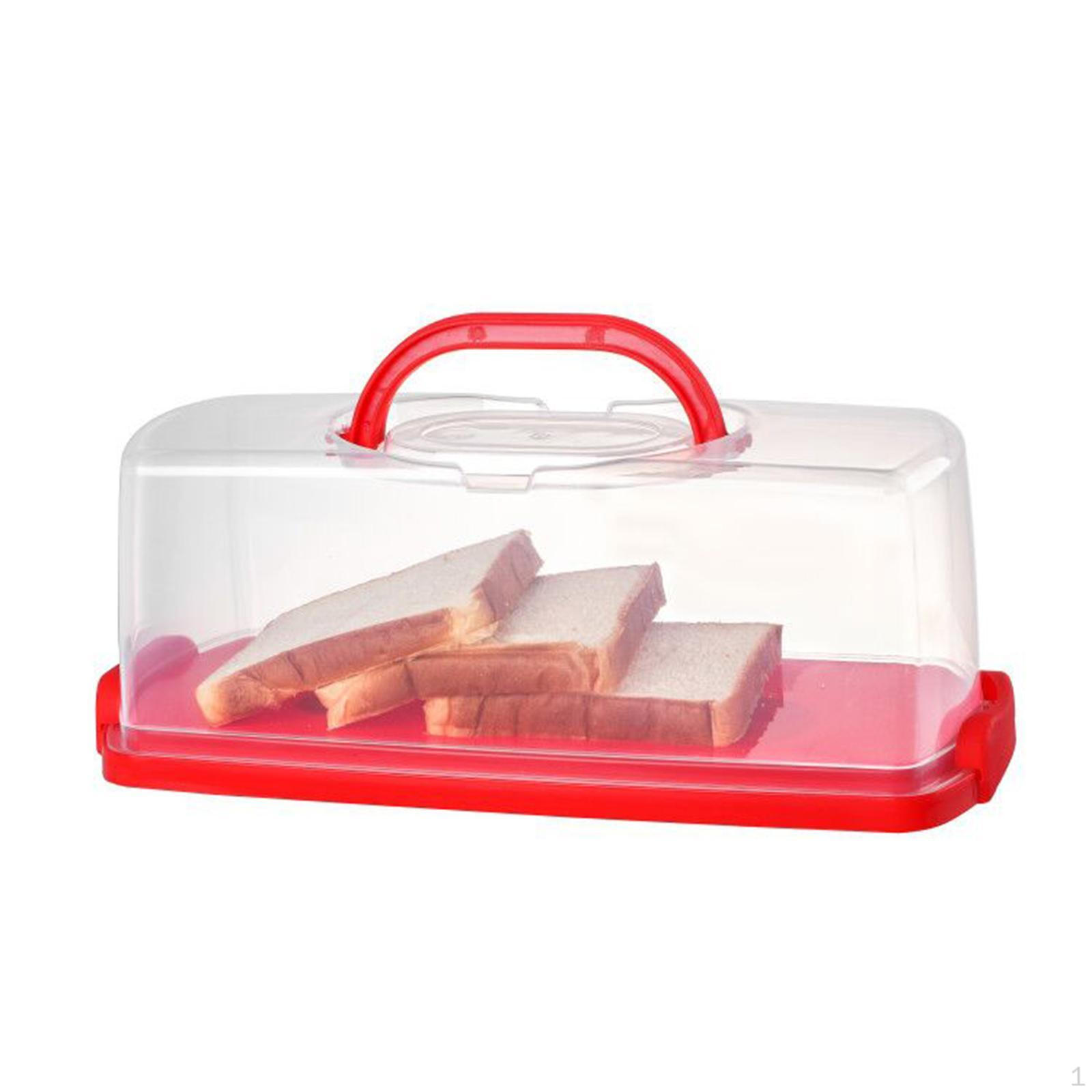 

Cake And Cupcake Container with Transparent Lid, Multi-Purpose Box, Storage Box for Kitchen червоний
