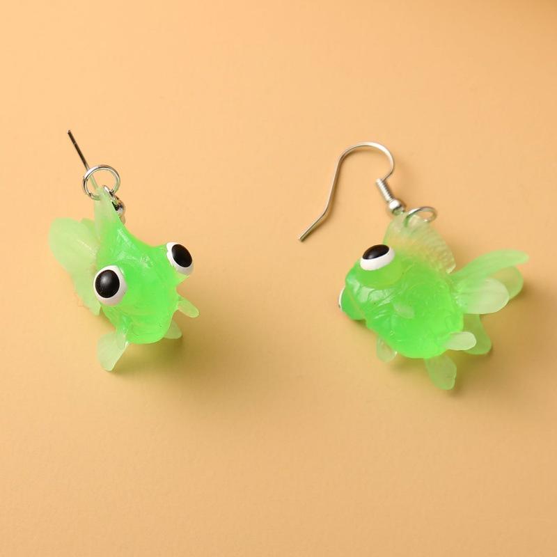 Charming Goldfish Cartoon Earrings for Women - Creative Lucky Fish Studs