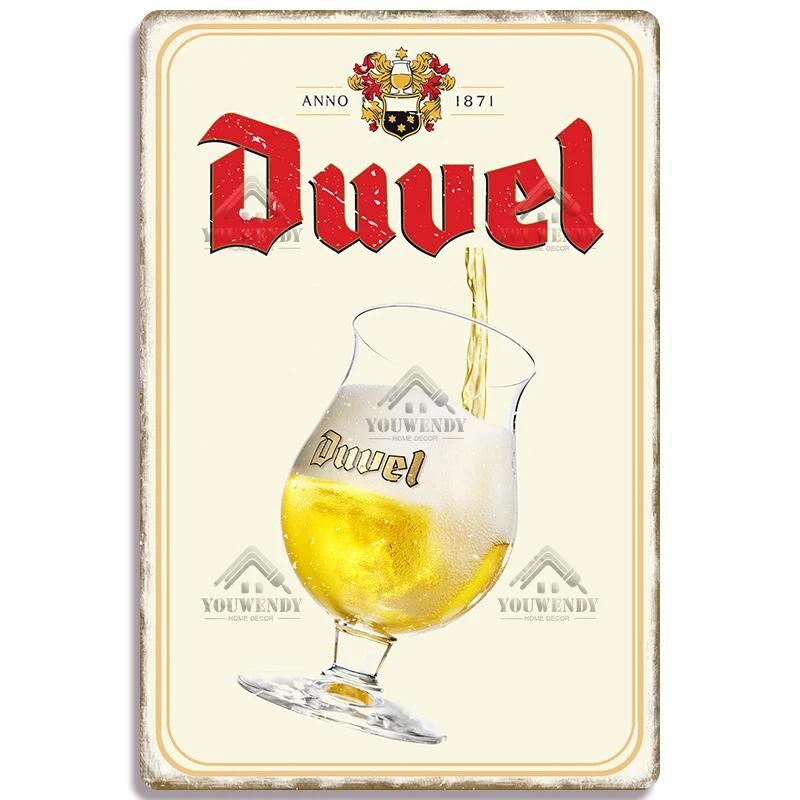 

Металлический плакат-вывеска для паба, бара, мужской пещеры, клуба, настенное украшение, винтаж, Бельгия, марка пива, декоративная табличка, 20x30см 20x30cm（7.8x11.8inch）